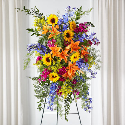 Sunlit Memories Standing Spray (Standard) –  Forget-me-not Florist, Fort Recovery OH