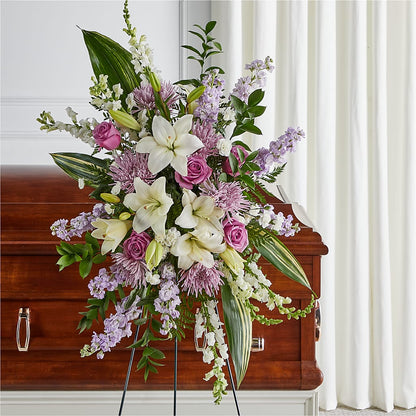 Grateful Hearts Standing Spray –  Forget-me-not Florist, Fort Recovery OH