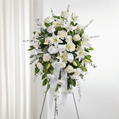 With Care Standing Spray –  Forget-me-not Florist, Fort Recovery OH