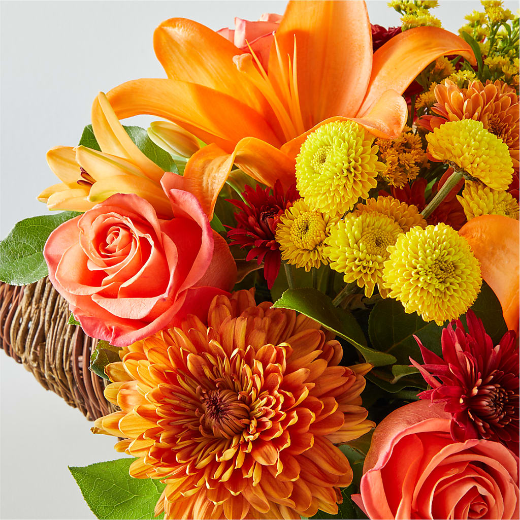 Bouquet of Blessings Cornucopia –  Forget-me-not Florist, Fort Recovery OH