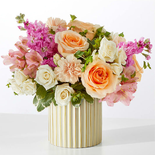 Paradise Bouquet with Ivory Vase –  Forget-me-not Florist, Fort Recovery OH