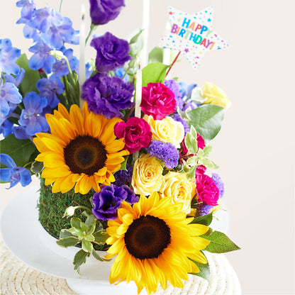 Star of the Day Floral Cake –  Forget-me-not Florist, Fort Recovery OH