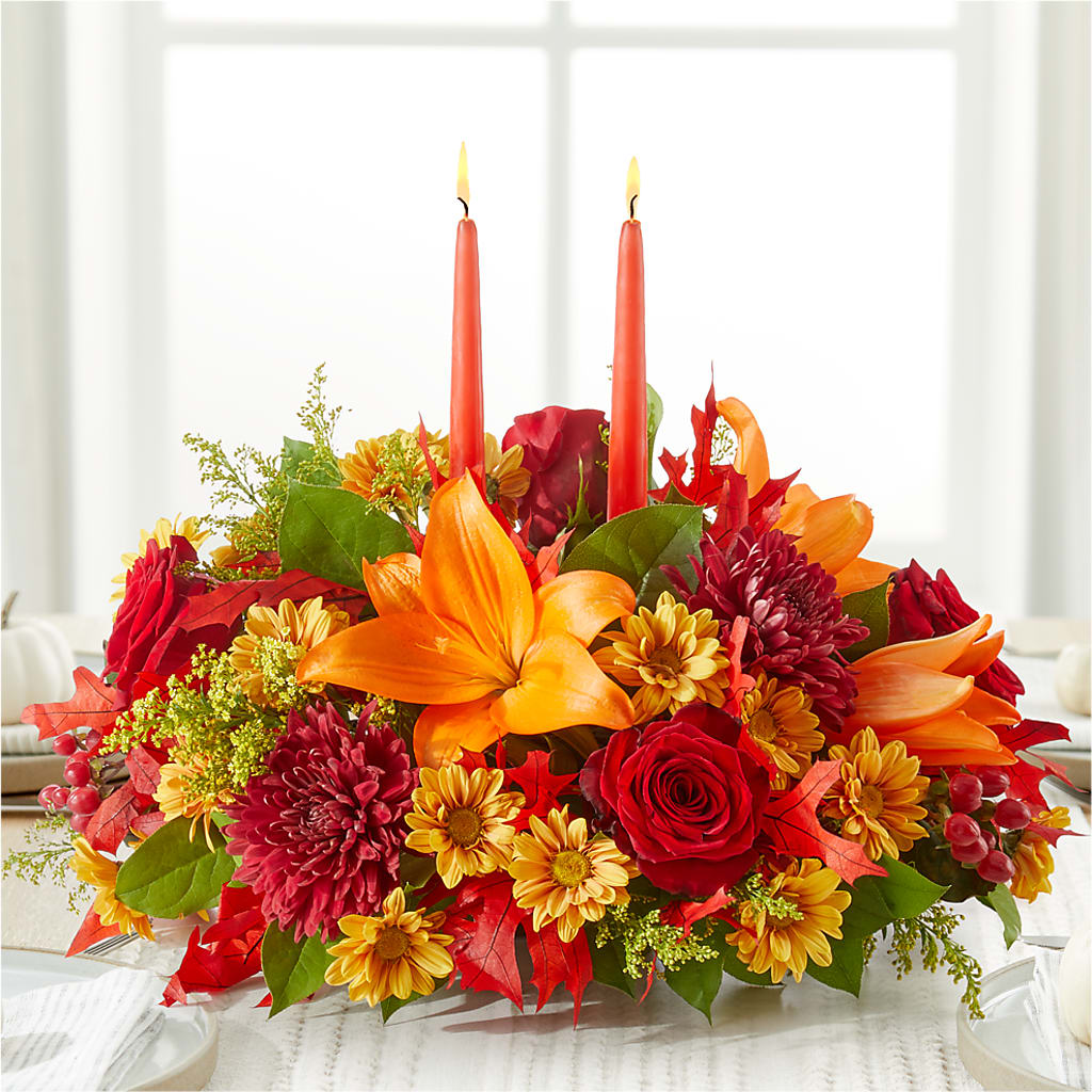 Autumn's Embrace Centerpiece –  Forget-me-not Florist, Fort Recovery OH