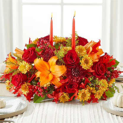 Autumn's Embrace Centerpiece –  Forget-me-not Florist, Fort Recovery OH
