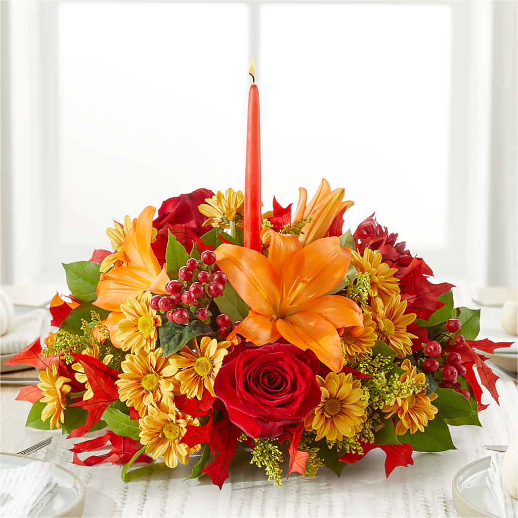 Autumn's Embrace Centerpiece –  Forget-me-not Florist, Fort Recovery OH