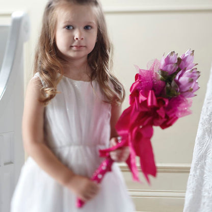Sparkle Pink Flower Girl Bouquet –  Forget-me-not Florist, Fort Recovery OH